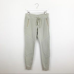 ALO Urban Moto Sweatpants Joggers Light Green SIZE M